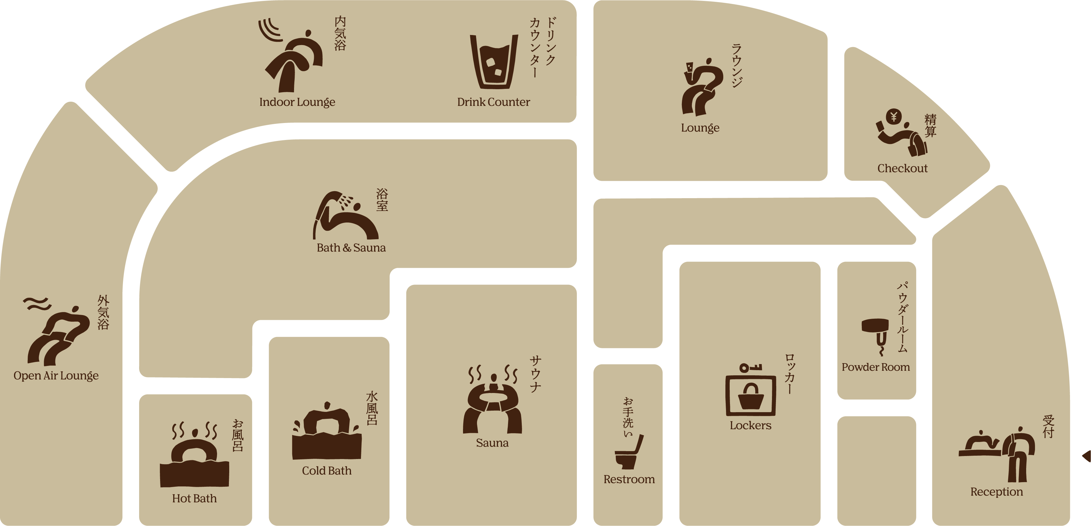 3階 男性エリア フロアマップ